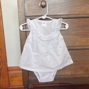 Carter's White baby dress with Lace Detail 6-9 mo